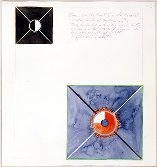 Hilma af Klint and the Guggenheim: The Spiritual Pioneer Who Redefined Abstract Art - ATOM SERIES NO 8 ATOM ON THE ETHER PLANE IS IN CONSTANT CHANGE BETWEEN REST AND ACTIVITY AT THE 1917 by Hilma af Klint