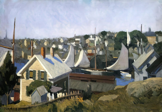 Hopper Long Leg: Edward Hopper's Masterpiece of American Solitude - Gloucester Harbor by Edward Hopper