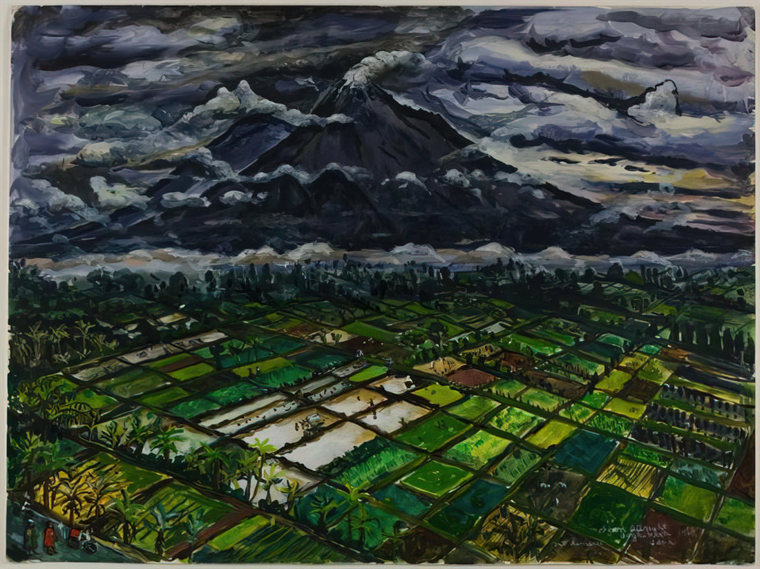 Ivan Albright Print: The Haunting Beauty of American Magic Realism - MT SEMERU JADKA KURA JAVA 1969 by Ivan Albright