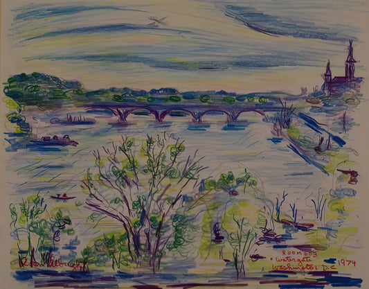 Ivan Albright: The Painter Who Mastered Decay and Detail - VIEW FROM ROOM 603 WATERGATE WASHINGTON D C 1974 by Ivan Albright