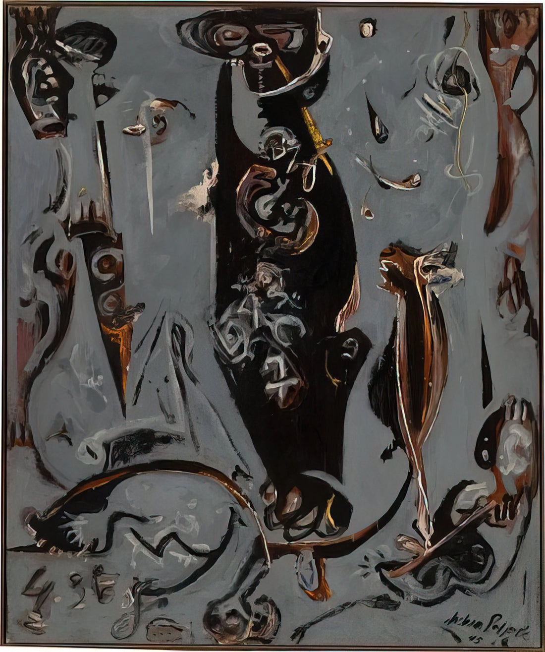 Jackson Pollock 51: The Revolutionary Painting That Redefined Modern Art - TOTEM LESSON 2 1945 by Jackson Pollock