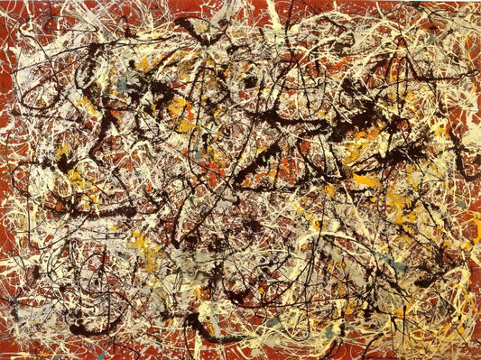 Jackson Pollock Art Original Price: Understanding the Market for Abstract Expressionist Masterpieces - MURAL ON INDIAN RED GROUND 1950 by Jackson Pollock