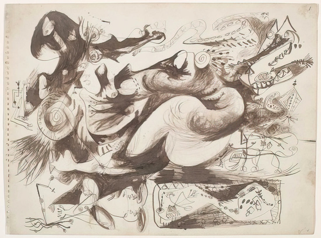Jackson Pollock Art for Sale: Understanding Original Works and Premium Prints - UNTITLED O CONNOR THAW 770 by Jackson Pollock