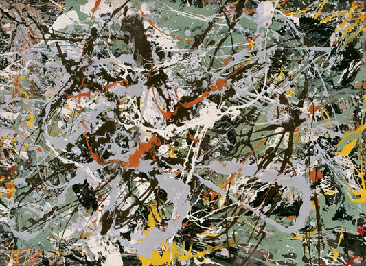 Jackson Pollock Ex Machina: Deconstructing the Myth of the Machine-Made Masterpiece - UNTITLED GREEN SILVER 1949 by Jackson Pollock