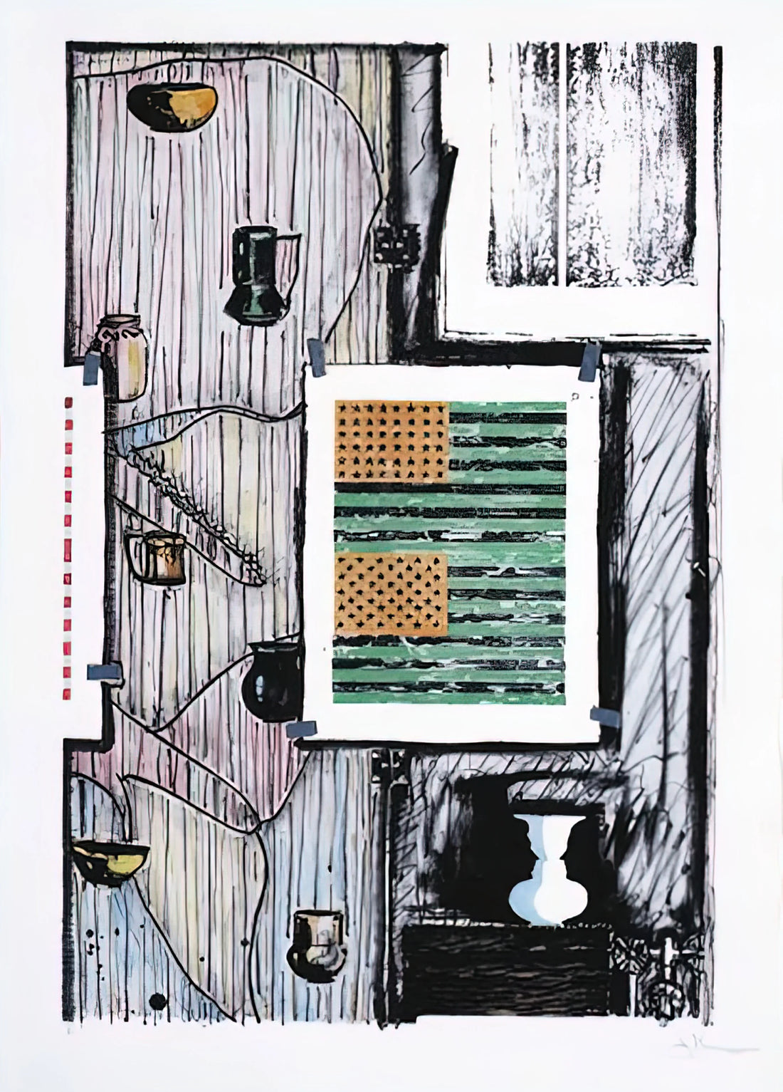 Jasper Johns Map Poster: A Collector's Guide to an American Icon - VENTRILOQUIST ULAE 235 by Jasper Johns