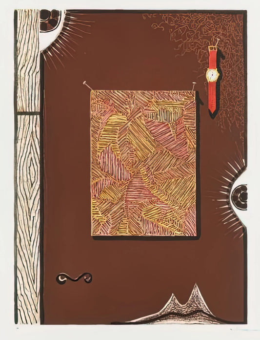 Jasper Johns Photos: A Visual Journey Through the Artist's Iconic Work and Process - FACE WITH WATCH 1996 by Jasper Johns