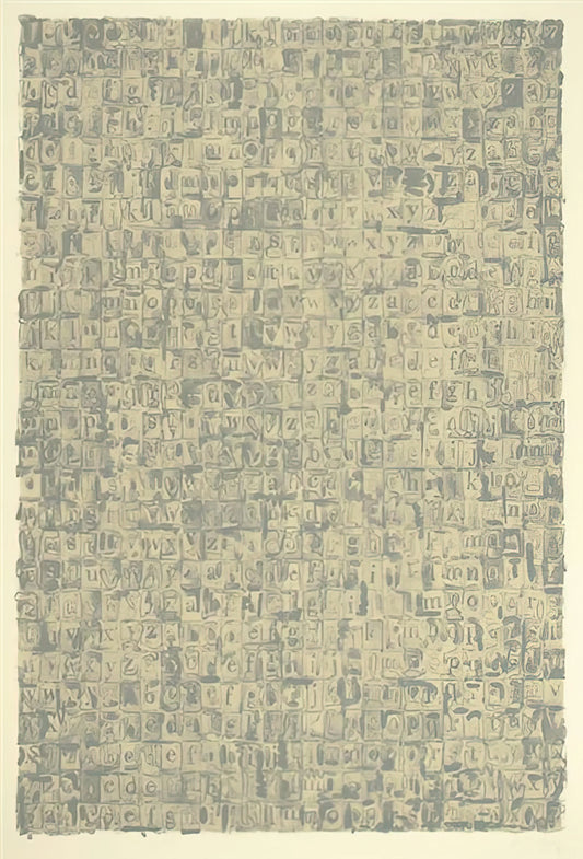 Jasper Johns' Mind Mirror: Decoding the Symbolic Language of a Modern Master - GRAY ALPHABETS ULAE 57 1968 by Jasper Johns