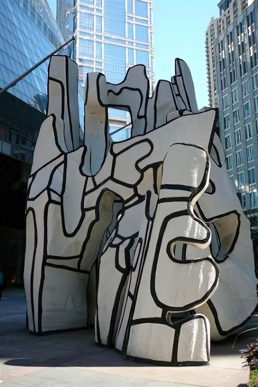 Jean Dubuffet PDF: Exploring the Raw Genius of Art Brut Through Digital Archives - MONUMENT WITH STANDING BEAST 1984 by Jean Dubuffet