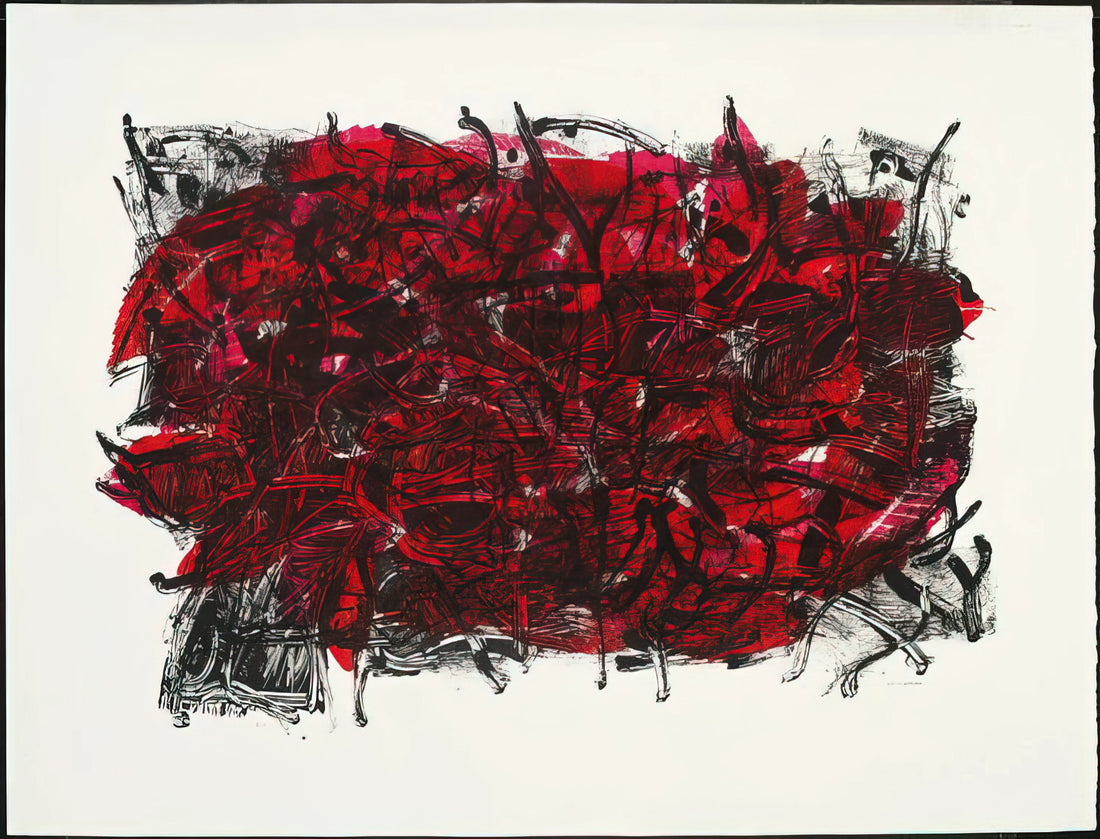 Jean-Paul Riopelle Fountain: The Abstract Expressionist's Masterpiece of Motion and Texture - Leaves III 1967 by Jean-Paul Riopelle