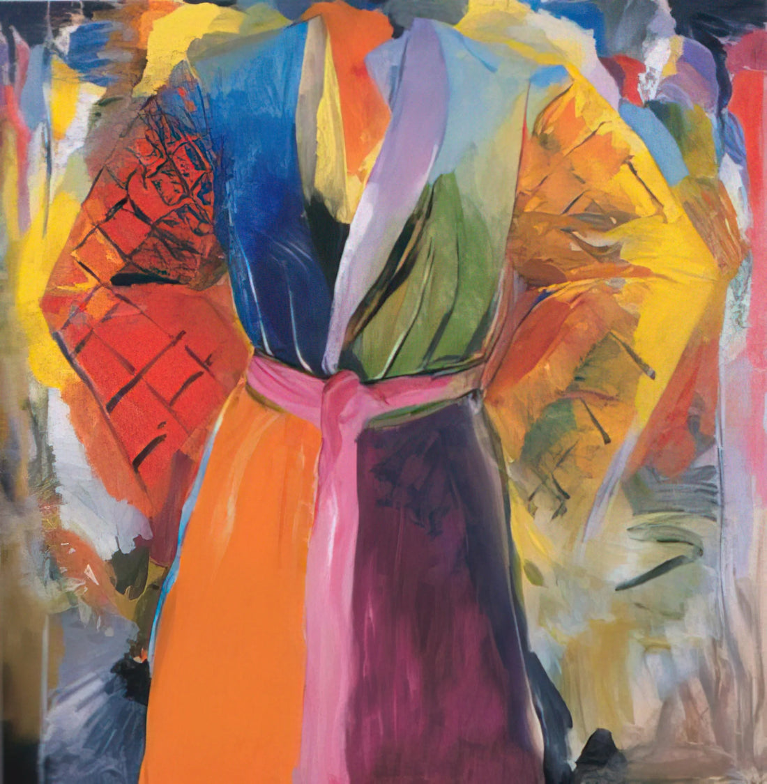 Jim Dine Bathrobe Paintings: The Intimate Iconography of an American Master - THE ROBE FOLLOWING HER 4 1985 by Jim Dine