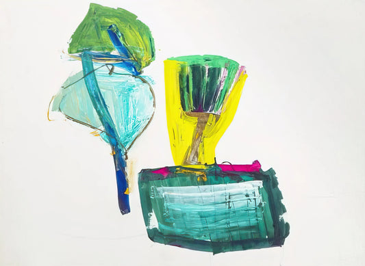 John Altoon Posters: The Vibrant Legacy of a West Coast Visionary - Untitled ABC with Yellow and Green - 1967 by John Altoon