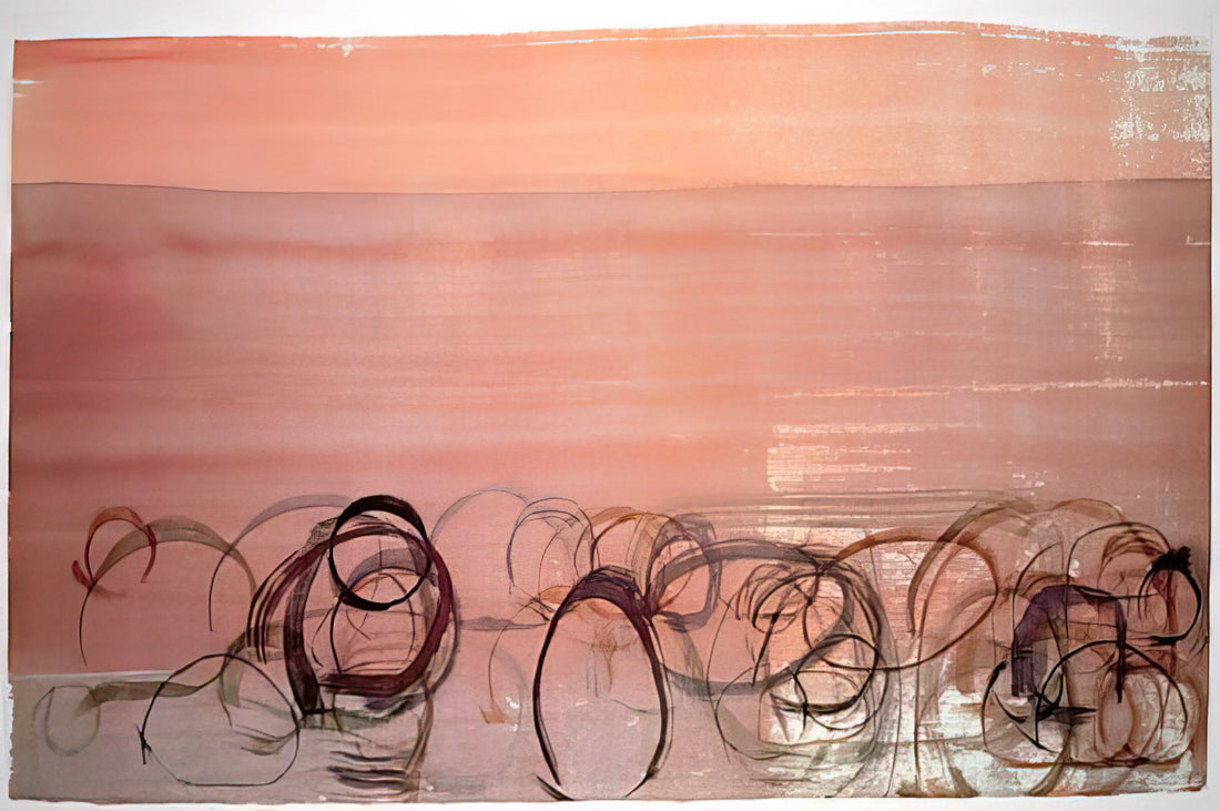 John Cage 1912-1992: The Revolutionary Composer Who Redefined Art, Silence, and Chance - New River Watercolor, Series IV, #4 - 1988 by John Cage