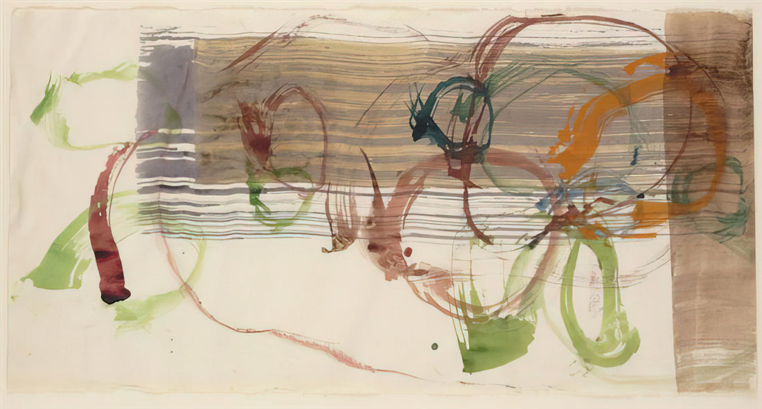 John Cage and Buddhism: How Zen Philosophy Shaped the Avant-Garde Composer's Art - New River Watercolor, Series I, No. 3 - 1988 by John Cage