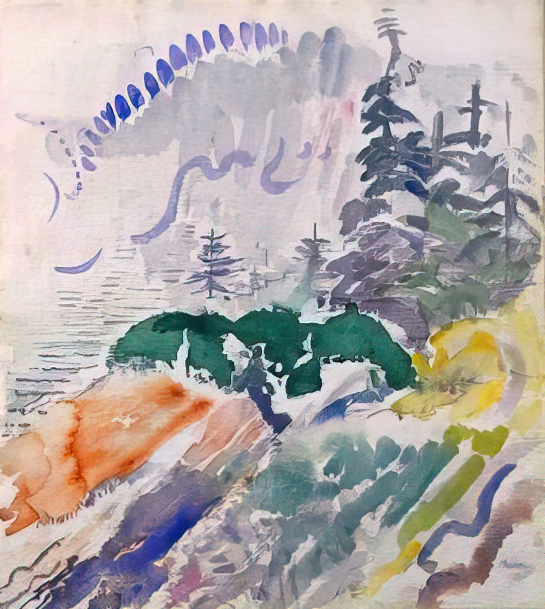 John Marin Artist Signature: Decoding the Mark of an American Modernist Master - Marin Island - 1914 by John Marin