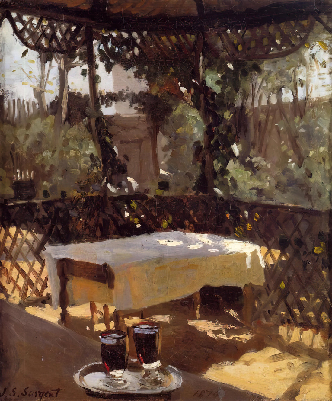 John Singer Sargent Gardner Museum: The Artist's Enduring Connection to Isabella Stewart Gardner - Two Wine Glasses by John Singer Sargent