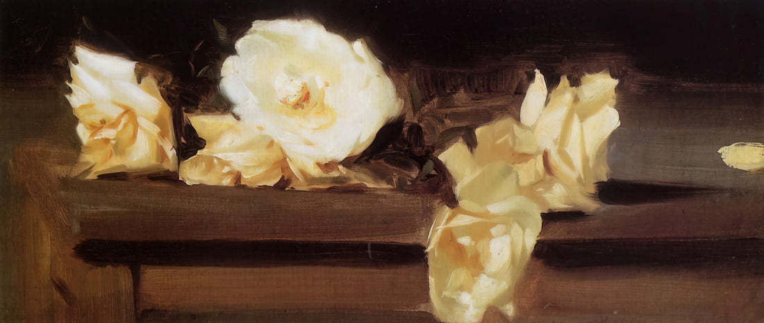 John Singer Sargent Paintings and Watercolors: A Master of Light and Form - Roses by John Singer Sargent