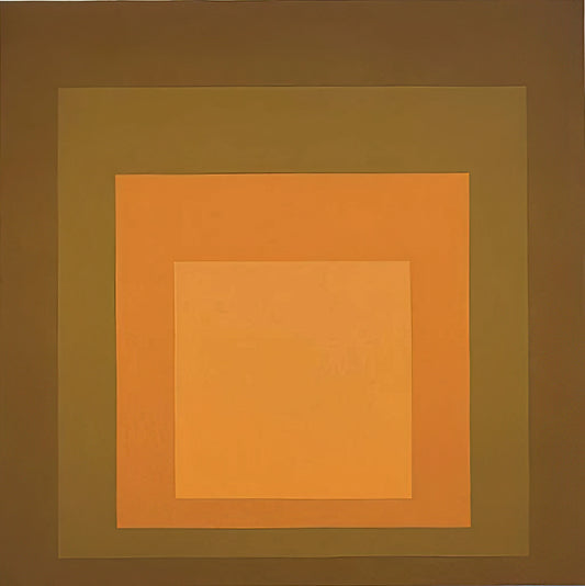 Josef Albers Acrylic Print: A Modernist Masterpiece in Contemporary Display - HOMAGE TO THE SQUARE AUTUMN CLIMAX 1963 by Josef Albers