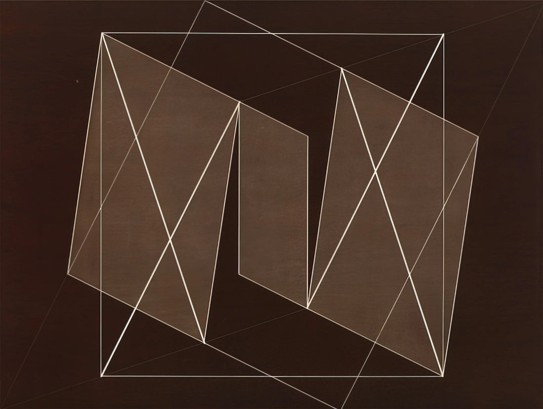 Josef Albers Canvas: Exploring the Master of Color Theory and Geometric Abstraction - TRANSFORMATION OF A SCHEME NO 19 1950 by Josef Albers