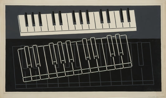Josef Albers Silkscreen: The Master of Color Theory and Print Innovation - PIANO KEYS 1932 by Josef Albers