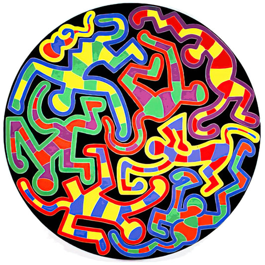 KAWS & Keith Haring: A Dialogue in Pop, Street, and Contemporary Art - MONKEY PUZZLE 1988 by Keith Haring