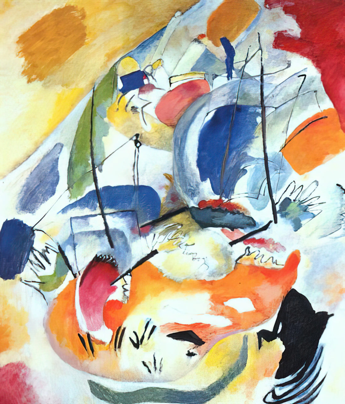 Kandinsky 1923: The Pivotal Year That Redefined Abstract Art - IMPROVISATION 31 SEA BATTLE 1913 by Wassily Kandinsky