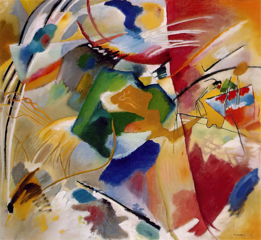 Kandinsky 1925: The Pivotal Year of Geometric Abstraction and Bauhaus Influence - PAINTING WITH GREEN CENTER 1913 by Wassily Kandinsky