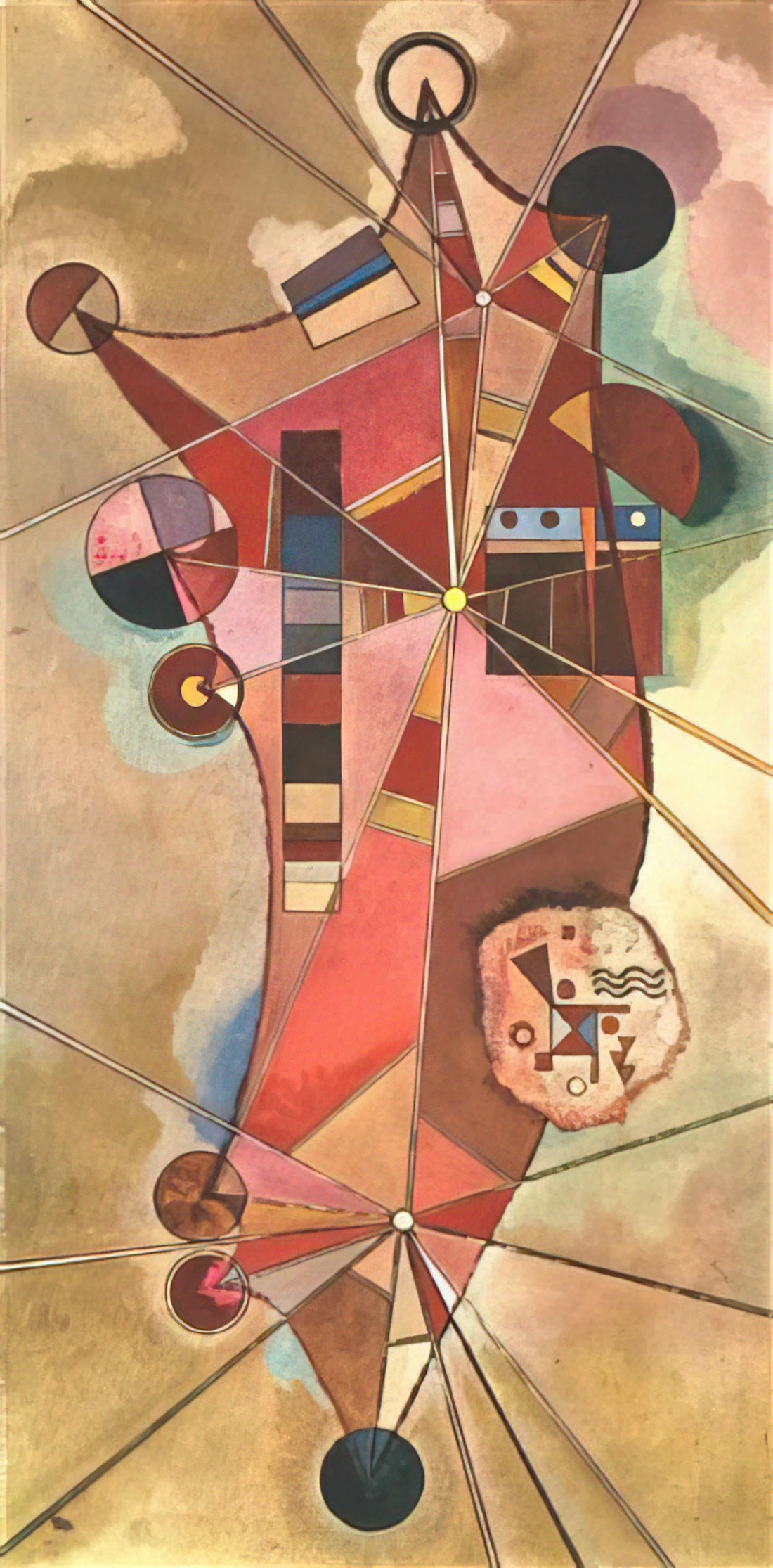 Kandinsky Canvas Art: A Journey Through Abstract Expressionism and Modern Mastery - FIXED POINTS by Wassily Kandinsky