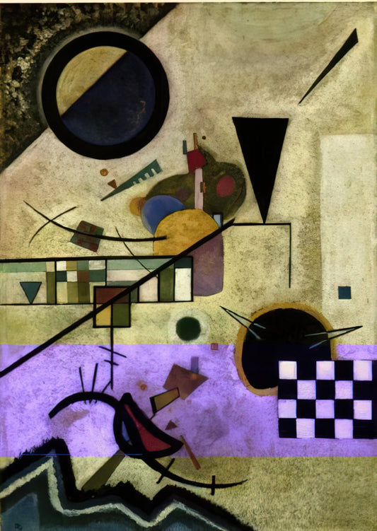 Kandinsky Early Works: The Formative Years of an Abstract Visionary - CONTRASTING SOUNDS 1924 by Wassily Kandinsky