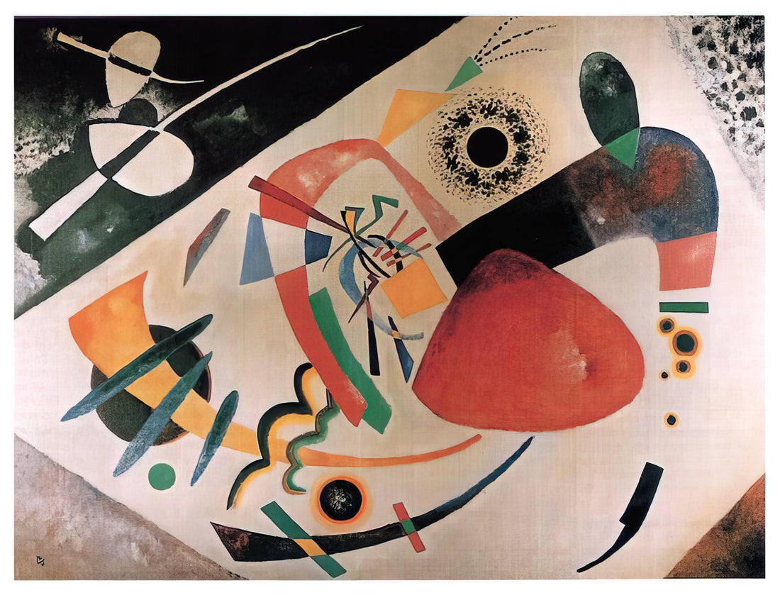 Kandinsky Geometric: How the Pioneer of Abstract Art Built a Visual Language of Form - RED SPOT II 1921 by Wassily Kandinsky