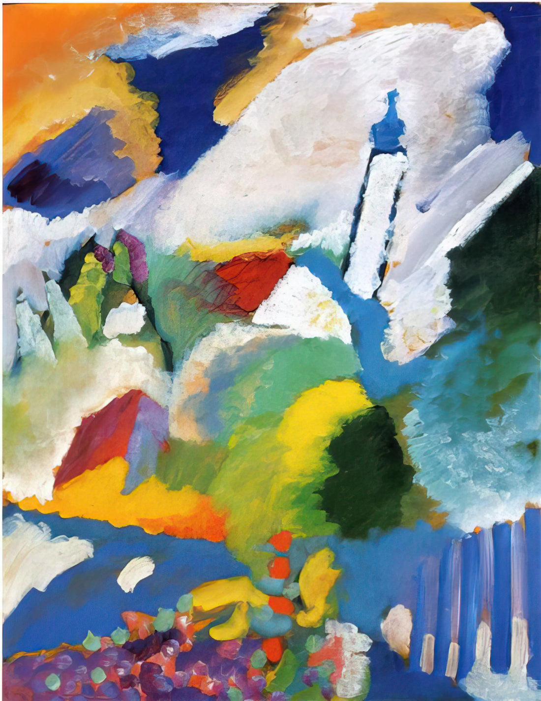 Kandinsky Lithograph for Sale: A Collector's Guide to Authentic Prints - MURNAU WITH A CHURCH 1910 by Wassily Kandinsky