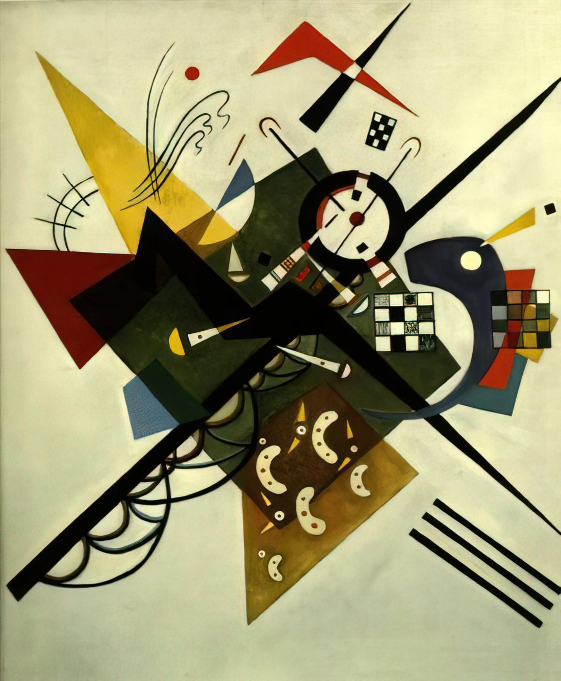 Kandinsky in the Black Square: Decoding the Abstract Revolution - ON WHITE II 1923 by Wassily Kandinsky