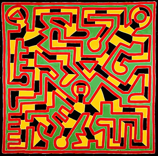 Keith Haring Acrylic Print: A Vibrant Legacy in Modern Art Collecting - UNTITLED 1988 by Keith Haring
