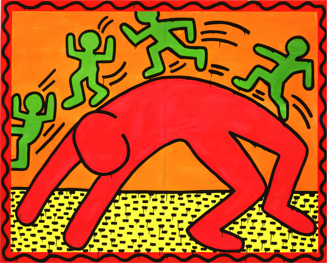 Keith Haring DJ Print: The Vibrant Intersection of Art, Music, and Pop Culture - UNTITLED 1982 2 by Keith Haring