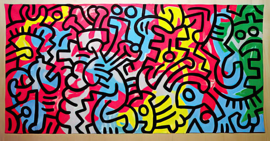 Keith Haring Framed Art: A Collector's Guide to Iconic Pop Art Prints - UNTITLED 1987 by Keith Haring