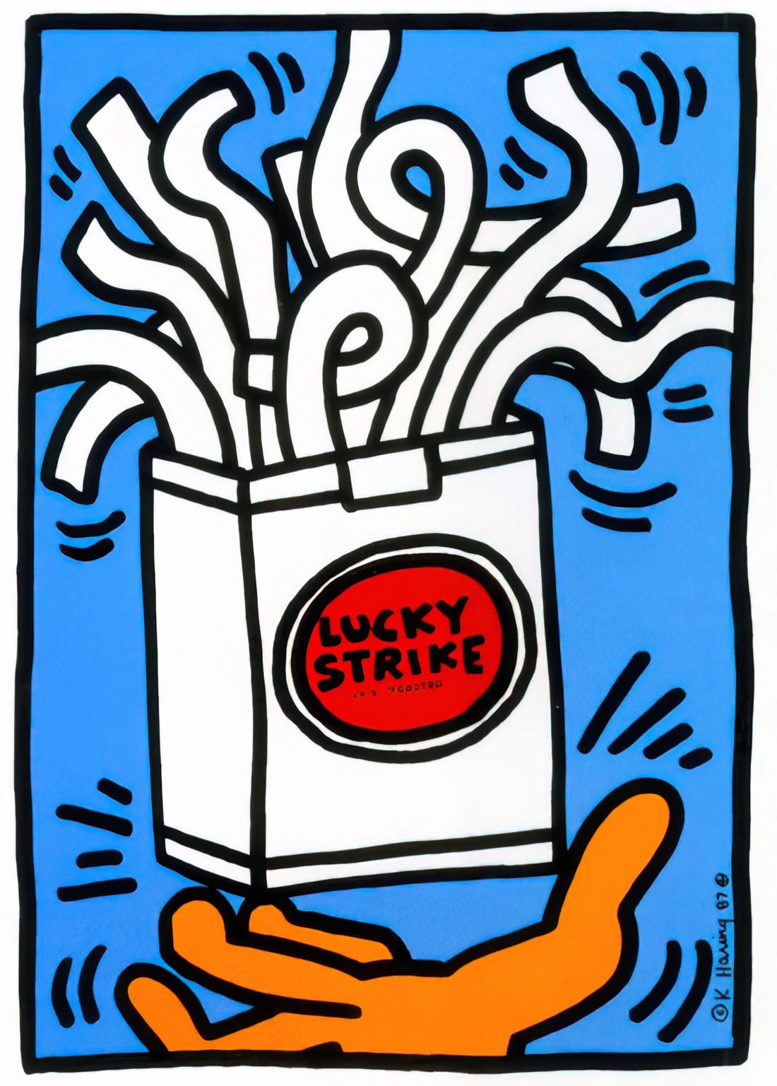 Keith Haring Illustration: The Radiant Language of Pop Activism - LUCKY STRIKE 1987 by Keith Haring