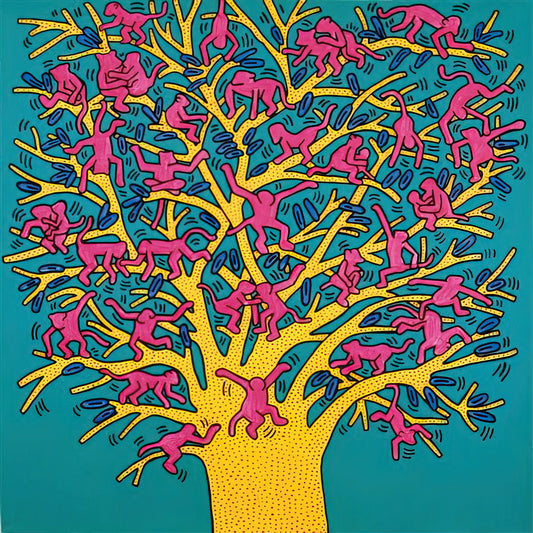 Keith Haring Limited Edition Prints: A Collector's Guide to Authenticity and Value - THE TREE OF MONKEYS by Keith Haring