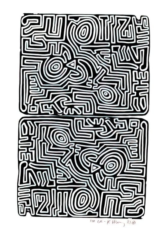 Keith Haring Official Prints: A Collector's Guide to Authenticity and Legacy - LABYRINTH 1989 by Keith Haring