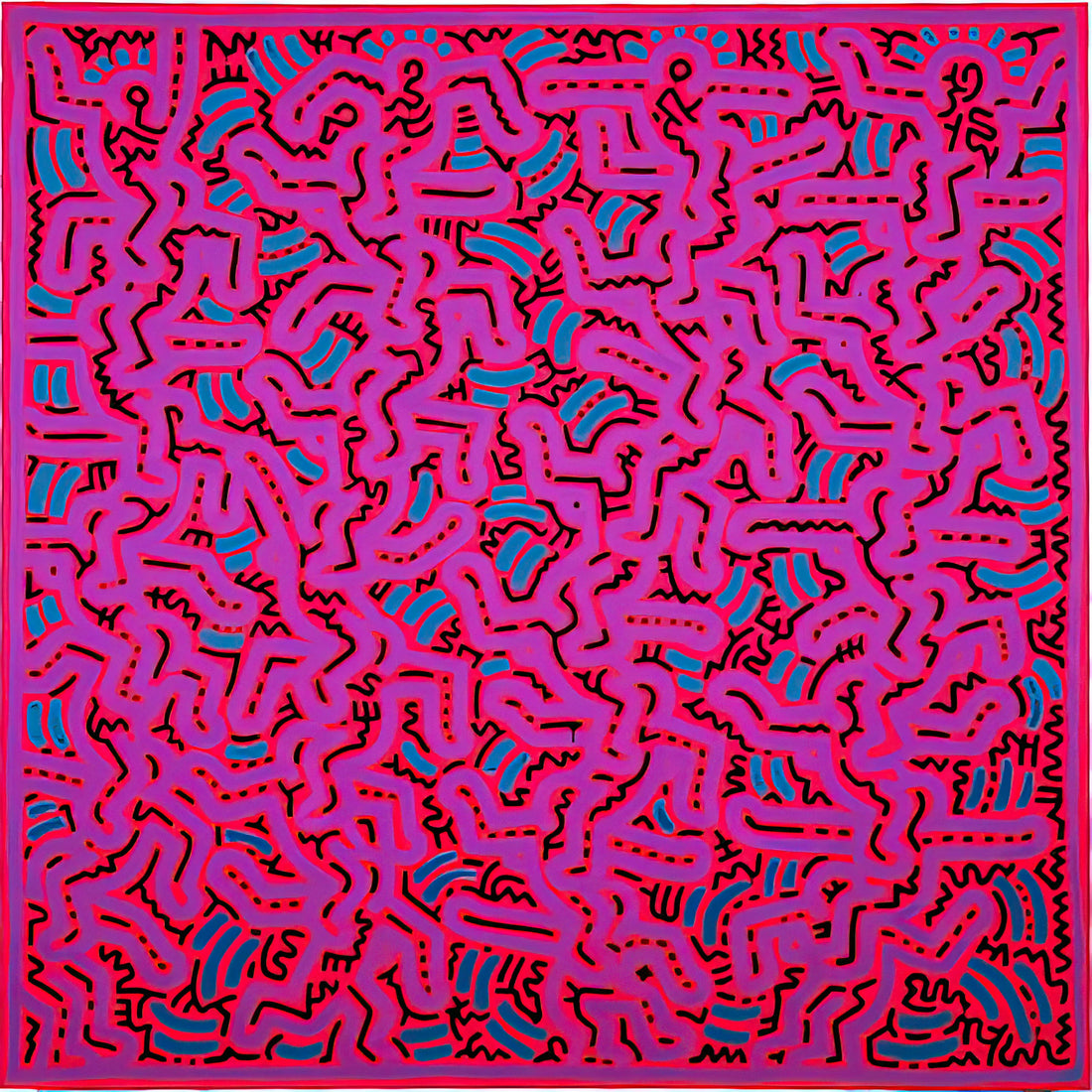 Keith Haring Print Framed: A Collector's Guide to Iconic Pop Art - UNTITLED 1984 by Keith Haring