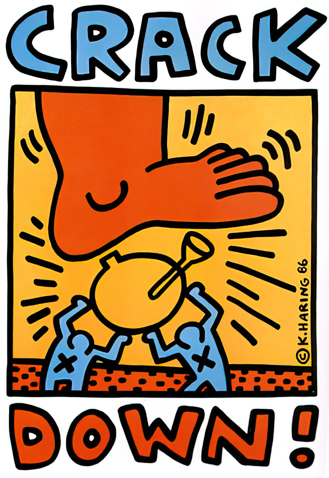 Keith Haring Print Original: A Collector's Guide to Authenticity and Value - CRACK DOWN 1986 by Keith Haring