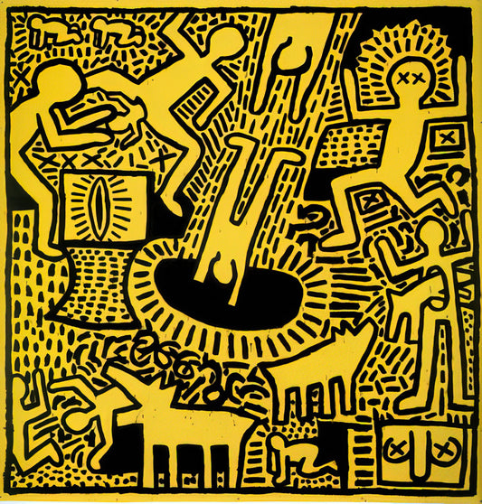 Keith Haring Similar Artists: 7 Visionaries Who Shaped Pop, Street, and Activist Art - UNTITLED 1981 by Keith Haring