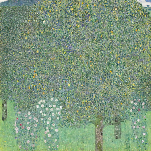 Klimt Emilie Flöge 1902: A Portrait of Modernity, Love, and Artistic Revolution - ROSES UNDER THE TREES by Gustav Klimt