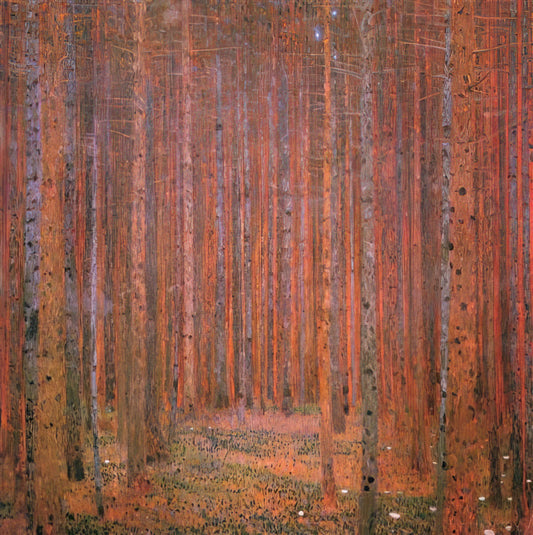 Klimt Pencil Drawings: The Intimate Foundation of a Master's Golden Vision - FIR FOREST I by Gustav Klimt