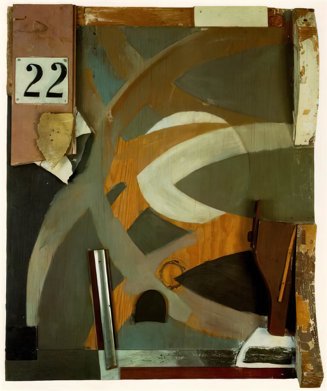 Kurt Schwitters Canvas: The Revolutionary Collage Art of Merz - THE SPRING DOOR 1938 by Kurt Schwitters