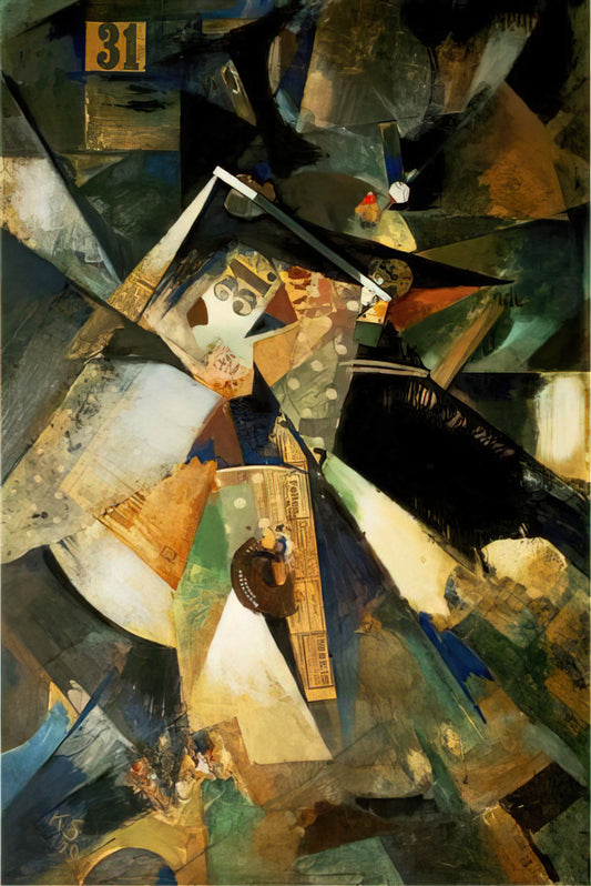 Kurt Schwitters Prints: The Revolutionary Legacy of Merz Art in Modern Collections - MERZPICTURE THIRTY ONE 1920 by Kurt Schwitters