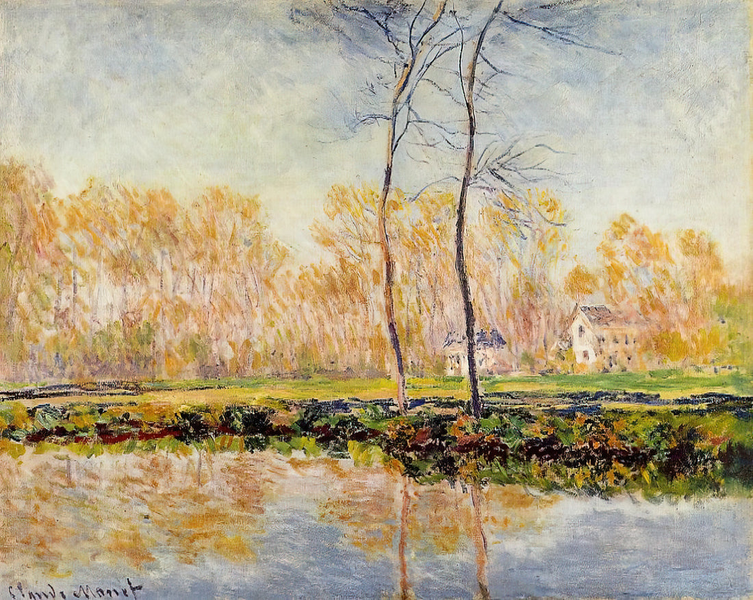 Large Monet Canvas Prints: Bringing Impressionist Masterpieces to Your Space - The Banks of the River Epte at Giverny by claude monet