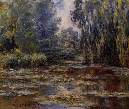 Large Monet Water Lilies Prints: A Collector's Guide to Giverny's Masterpieces - The Water Lily Pond and Bridge by claude monet