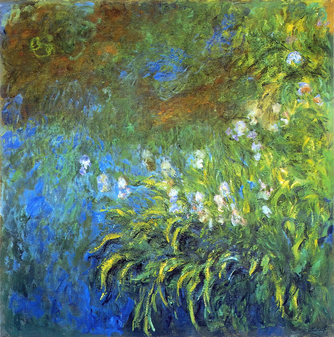 Lavacourt Monet: Capturing Ephemeral Beauty on the Seine - Iris at the Sea-Rose Pond by claude monet