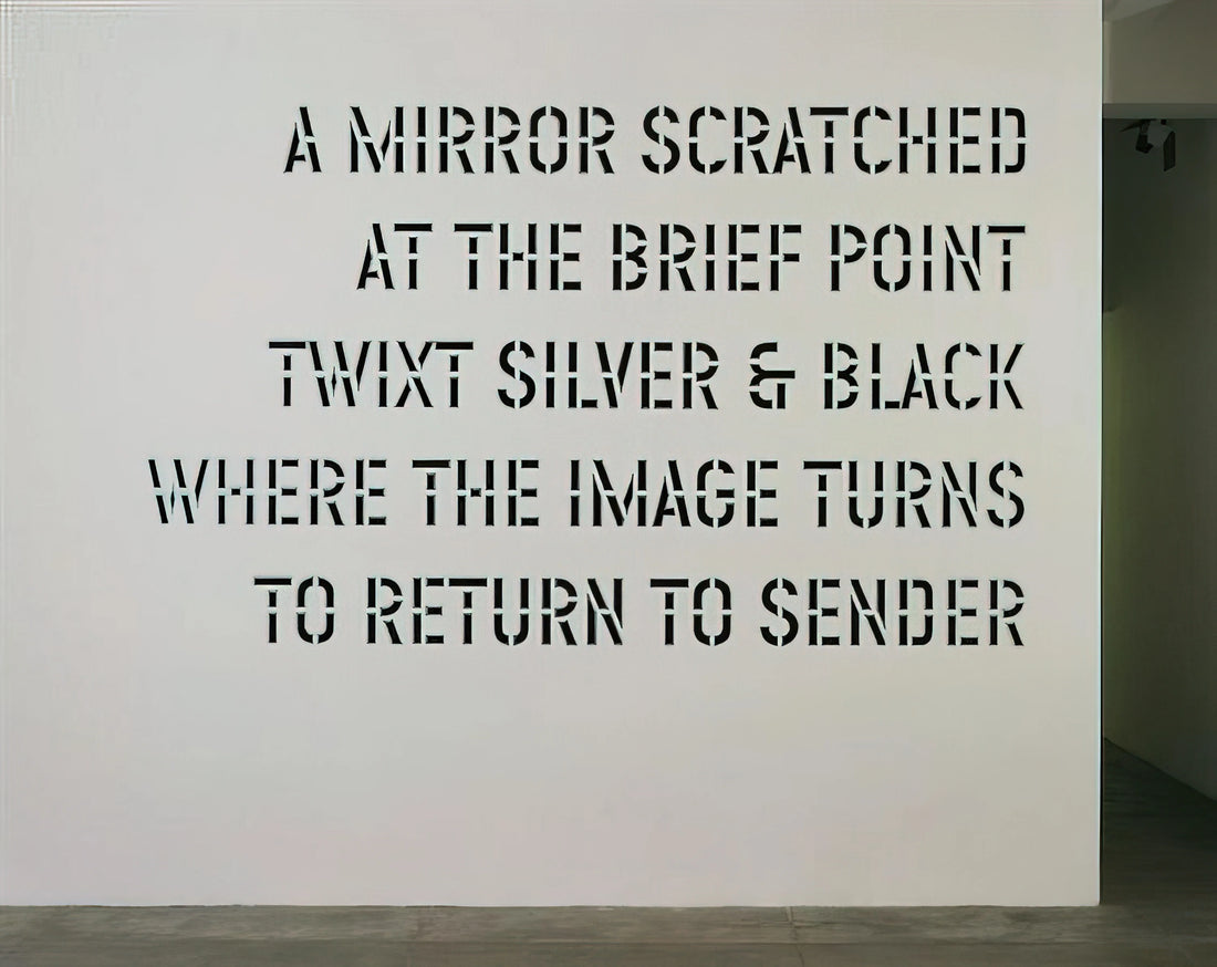 Lawrence Weiner Canvas: The Conceptual Artist's Language-Based Legacy in Print - A Mirror Scratched... - 2004 by Lawrence Weiner