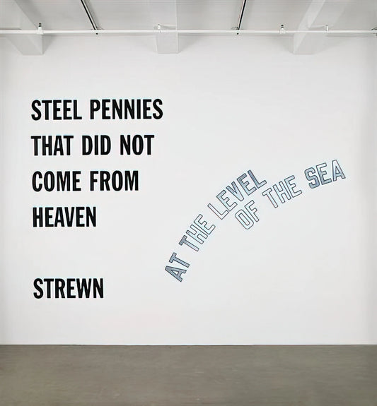 Lawrence Weiner Posters: The Conceptual Art of Language as Visual Medium - Steel Pennies That... - 2008 by Lawrence Weiner