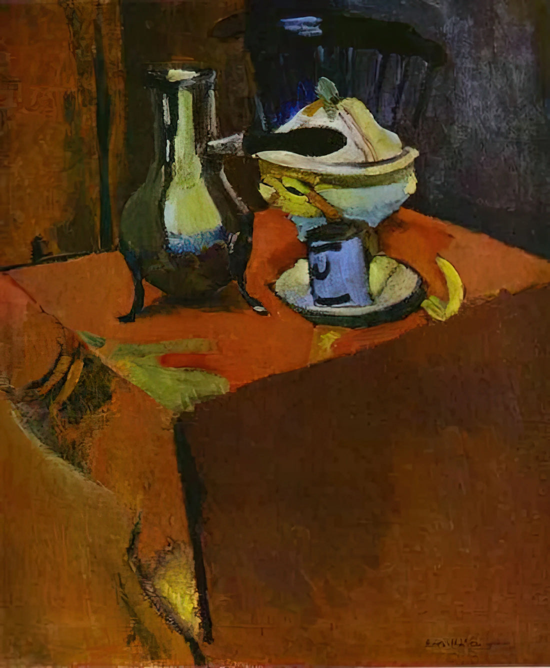Le Platane Matisse: The Plane Tree in Henri Matisse's Artistic Vision - DISHES ON A TABLE 1900 by Henri Matisse
